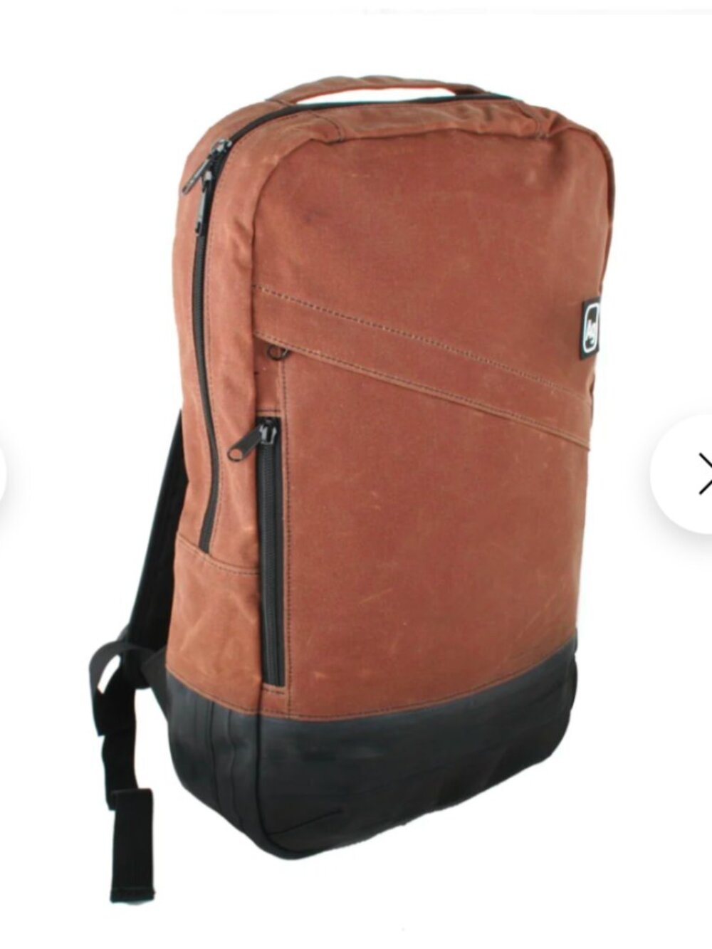 Brooklyn Waxed Canvas Backpack in Burnt Brown by Alchemy Goods
